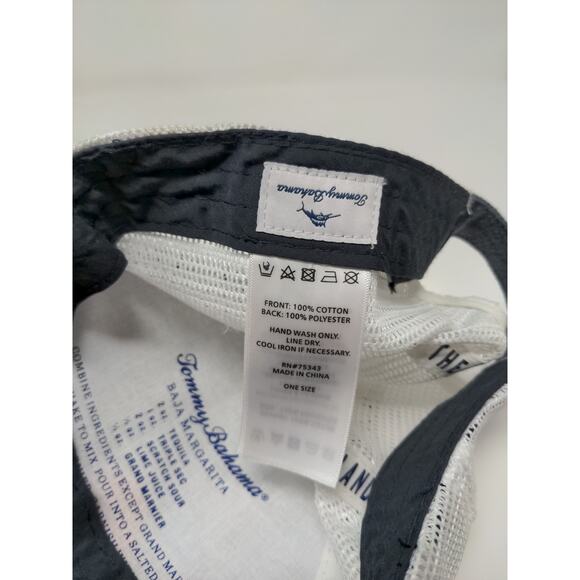 Tommy Bahama Slideback Mesh Back Hat Gray & White Embroidered Logo One Size - Picture 10 of 11
